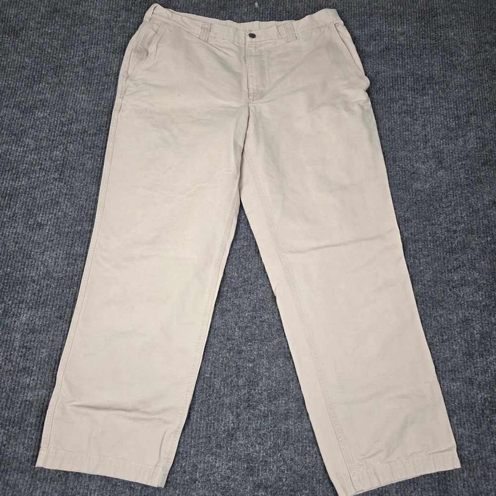Columbia Mens Khaki Tan Cotton Straight Leg Outdoor Trousers Pants 38x34 26367